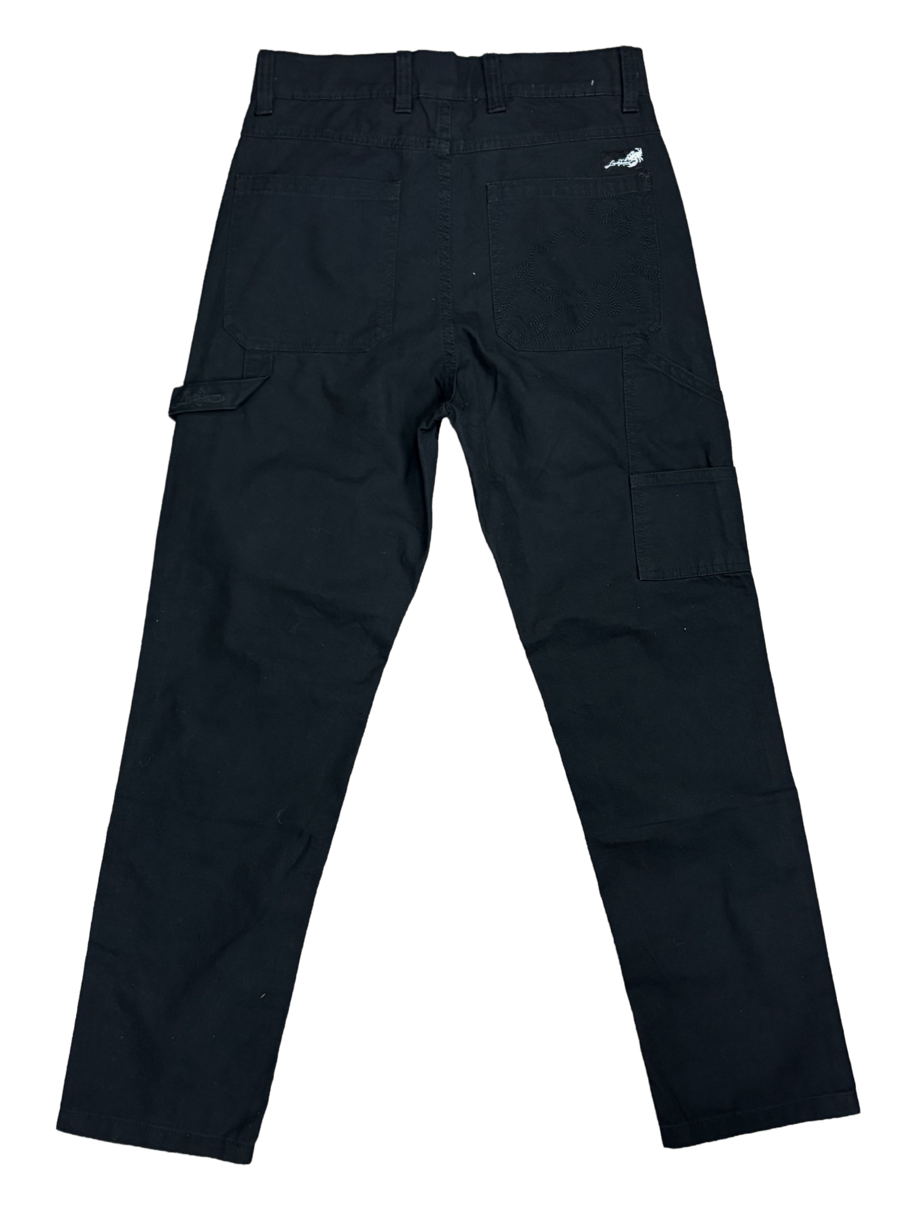 Men's Heavy Canvas Relaxed Straight Carpenter Utility Pant - Washed Black