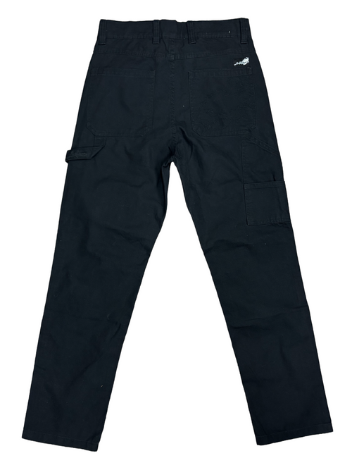 Men's Heavy Canvas Relaxed Straight Carpenter Utility Pant - Washed Black