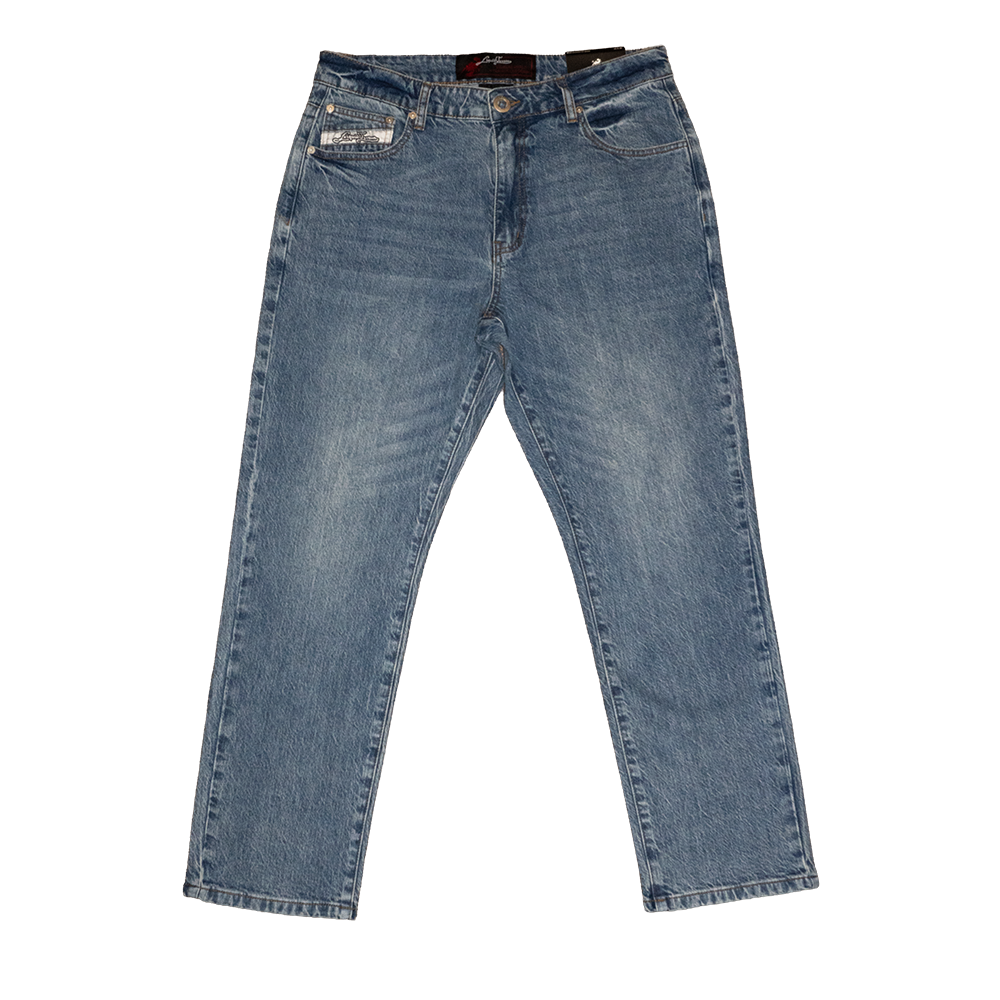Men's Straight Fit Denim - Mid Wash